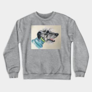 Scruffy  Lurcher blue jumper Crewneck Sweatshirt